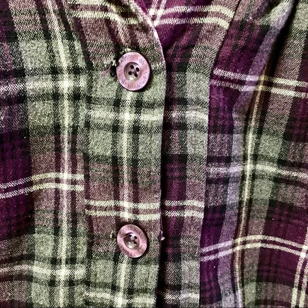 Calvin Klein Plaid Swing Coat Girls Checked Jacket